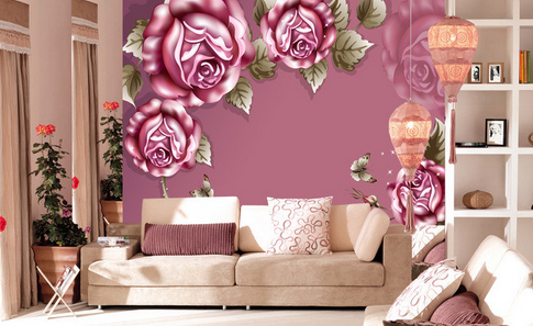 3D Big Flower Butterfly 752 Wallpaper AJ Wallpaper