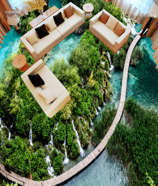 3D Curved Road 035 Floor Mural Wallpaper AJ Wallpaper 2