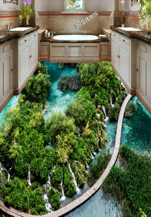 3D Curved Road 035 Floor Mural Wallpaper AJ Wallpaper 2