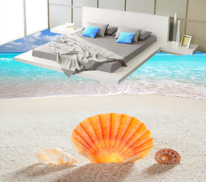 3D Shell 205 Floor Mural Wallpaper AJ Wallpaper 2