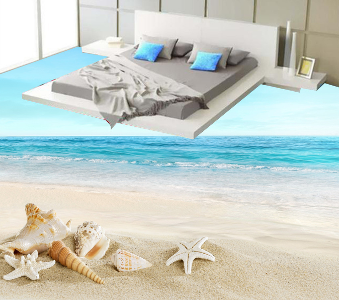 3D Sandy Beach 200 Floor Mural Wallpaper AJ Wallpaper 2
