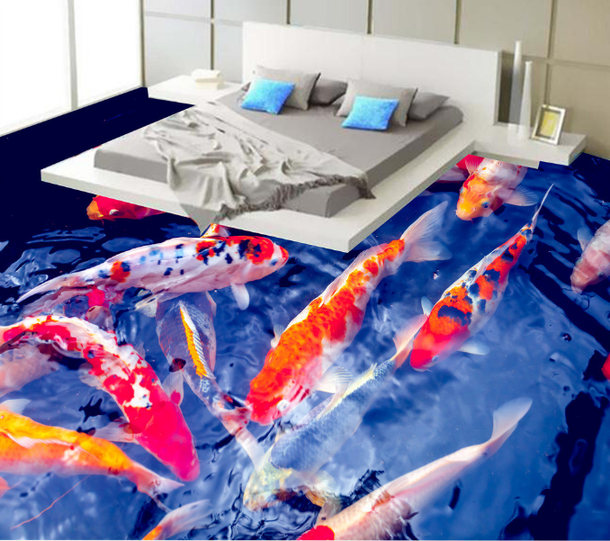 3D Fish School 199 Floor Mural Wallpaper AJ Wallpaper 2