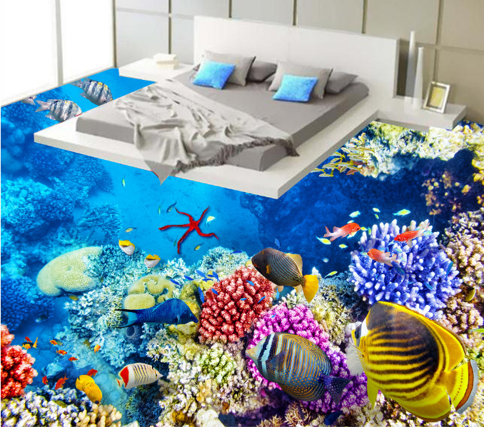 3D Undersea Creatures 196 Floor Mural Wallpaper AJ Wallpaper 2