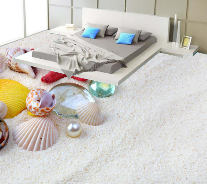 3D Red Starfish 190 Floor Mural Wallpaper AJ Wallpaper 2