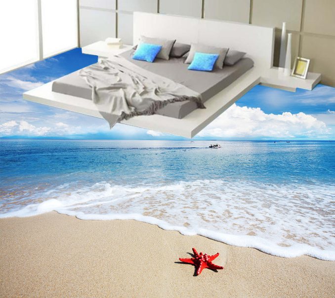 3D Lonely Starfish 193 Floor Mural Wallpaper AJ Wallpaper 2