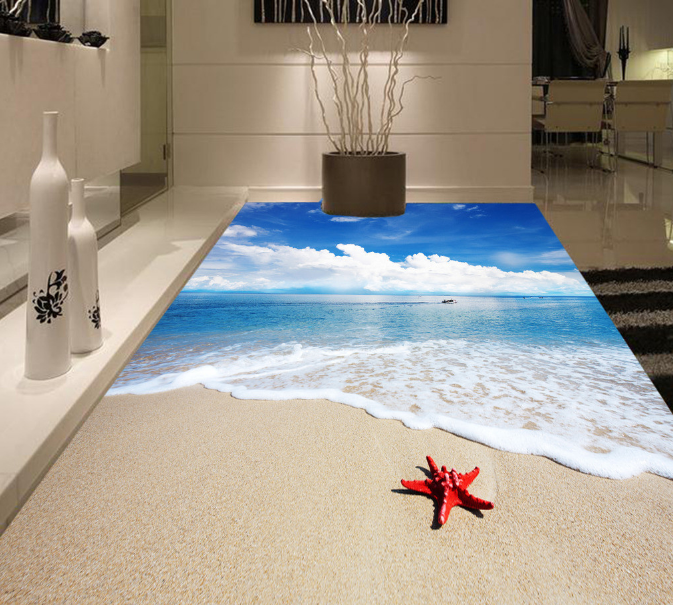 3D Lonely Starfish 193 Floor Mural Wallpaper AJ Wallpaper 2