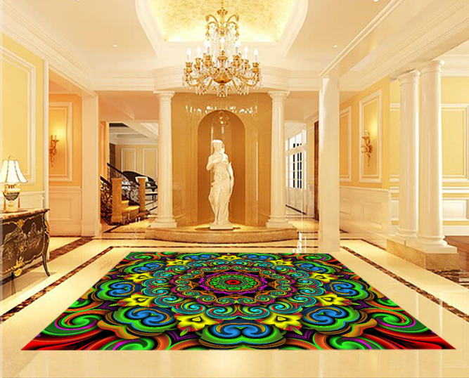 3D Color Lace 183 Floor Mural Wallpaper AJ Wallpaper 2