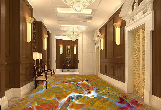 3D Field Lines 176 Floor Mural Wallpaper AJ Wallpaper 2