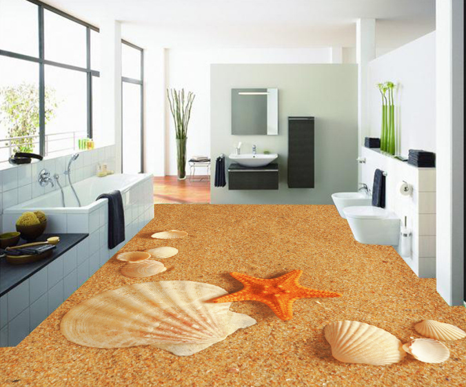 3D Beautiful Sea Shell 162 Floor Mural Wallpaper AJ Wallpaper 2