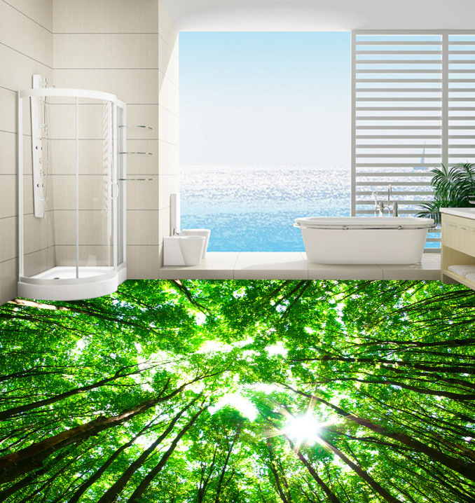 3D Big Tree 158 Floor Mural Wallpaper AJ Wallpaper 2