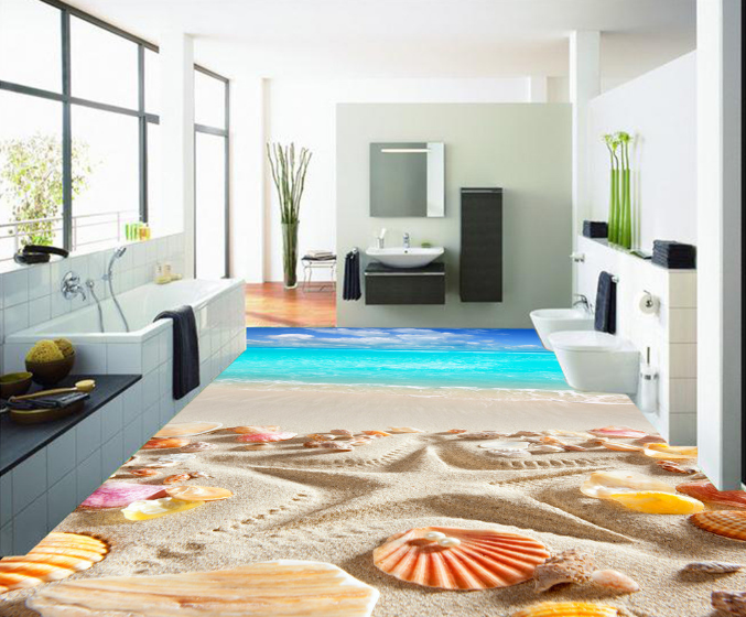 3D Seashell 157 Floor Mural Wallpaper AJ Wallpaper 2