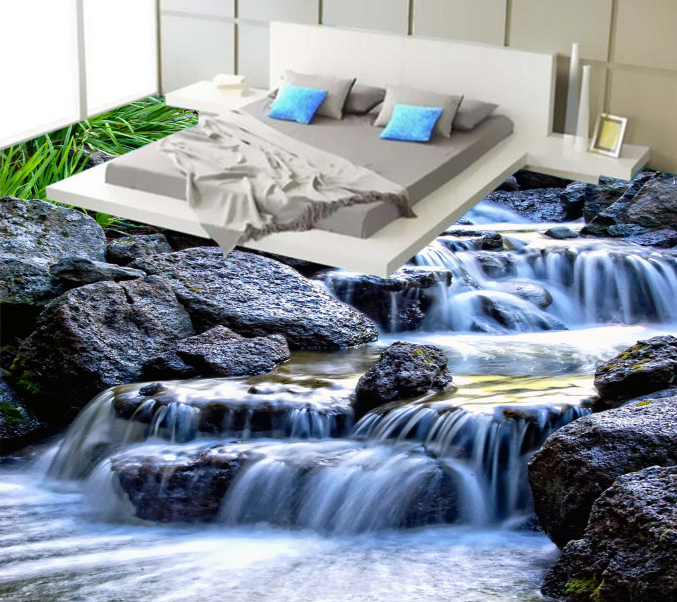 3D River Rapids 152 Floor Mural Wallpaper AJ Wallpaper 2