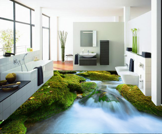 3D Rapids 151 Floor Mural Wallpaper AJ Wallpaper 2