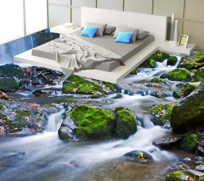 3D Rocks And Rivers 143 Floor Mural Wallpaper AJ Wallpaper 2