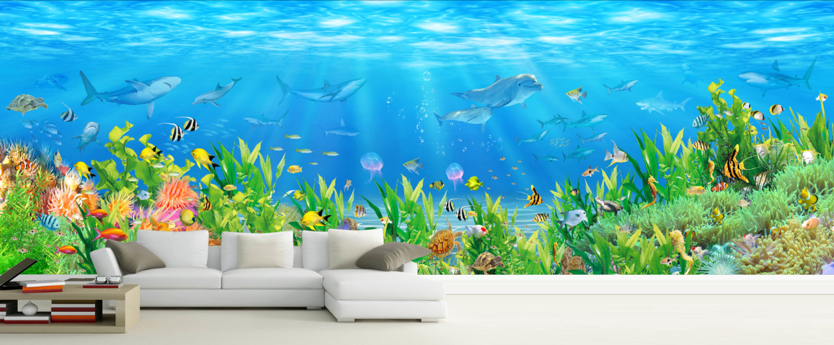 3D Dolphin Bubbles 181 Wallpaper AJ Wallpaper