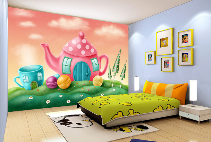 3D Kettle House Wallpaper AJ Wallpaper