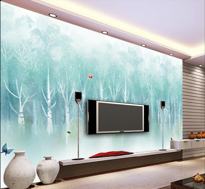 3D Forest Butterflies Wallpaper AJ Wallpaper 1