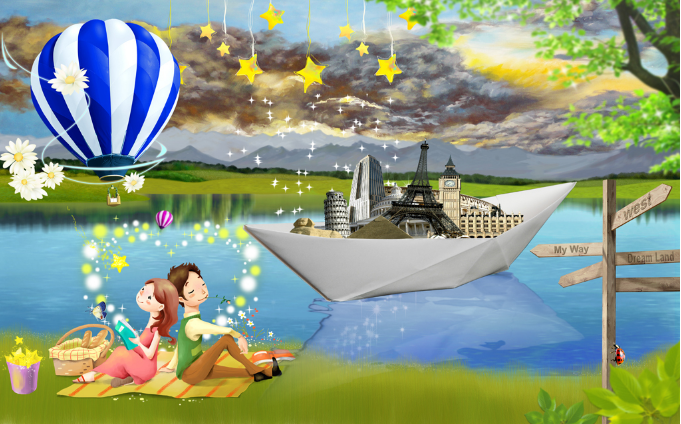 3D Ship Carrying Tourist Destinations Wallpaper AJ Wallpaper 1