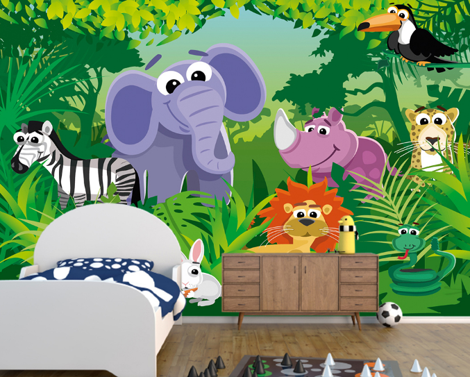 3D Forest Cute Animals Wallpaper AJ Wallpaper