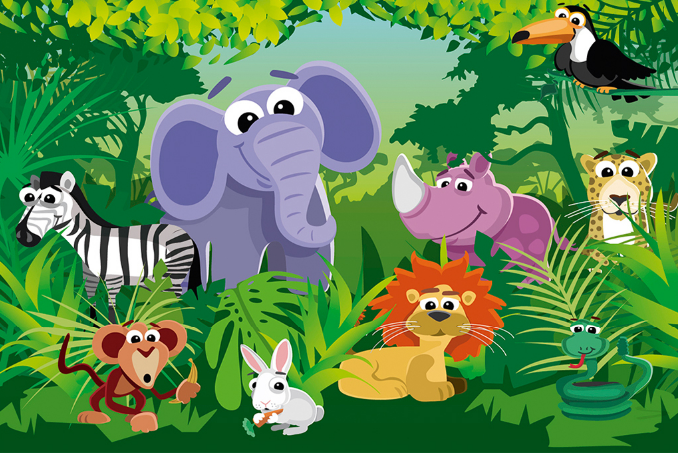 3D Forest Cute Animals Wallpaper AJ Wallpaper