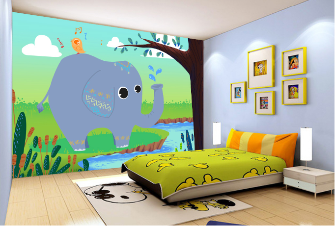 3D Elephant And Bird Wallpaper AJ Wallpaper