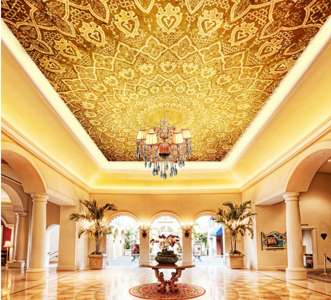 Gold Flowers 048 Wallpaper AJ Wallpaper