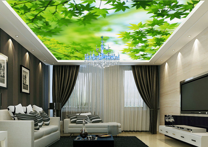 Green Leaf Sky 016 Wallpaper AJ Wallpaper