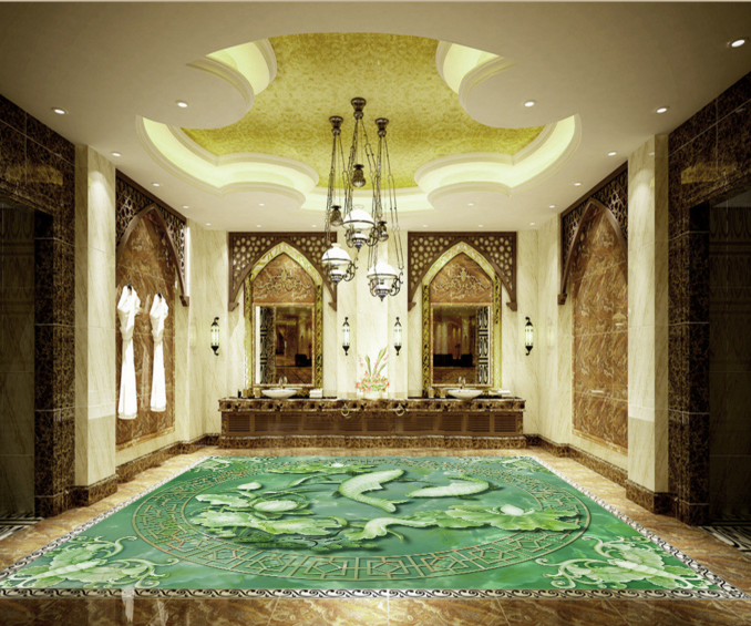 Green Fish Carving 265 Wallpaper AJ Wallpaper