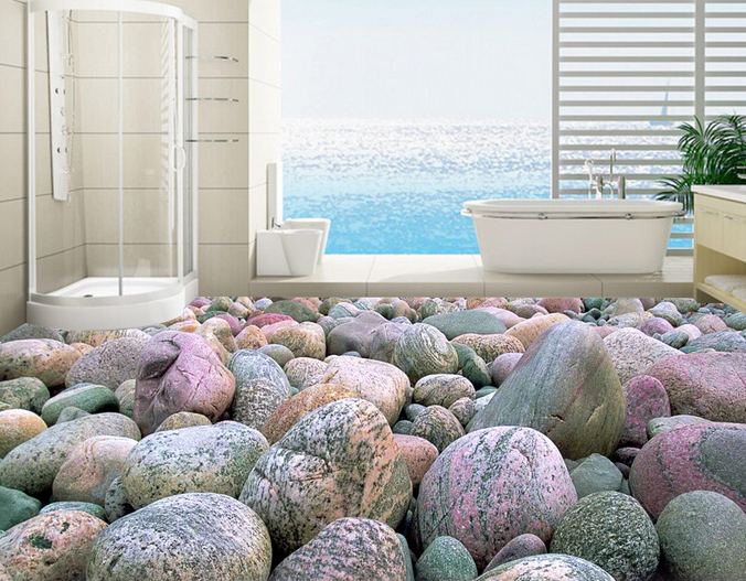 3D Spot Stone 145 Floor Mural Wallpaper AJ Wallpaper 2