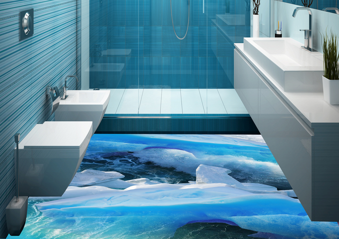 3D Ice Cubes 104 Floor Mural Wallpaper AJ Wallpaper 2
