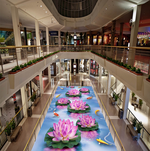 3D Lotus 136 Floor Mural Wallpaper AJ Wallpaper 2