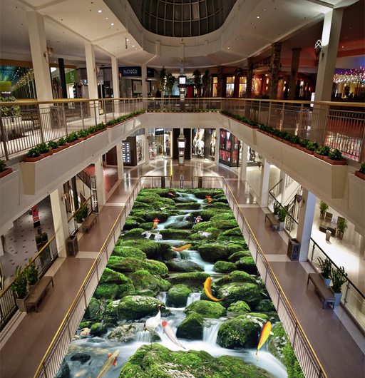 3D Fish Jumping 098 Floor Mural Wallpaper AJ Wallpaper 2