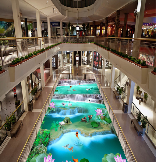3D Crowned Crane 117 Floor Mural Wallpaper AJ Wallpaper 2