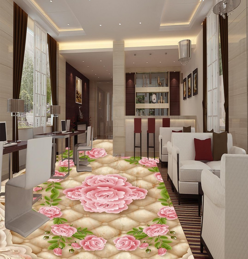 3D Flowers 121 Floor Mural Wallpaper AJ Wallpaper 2