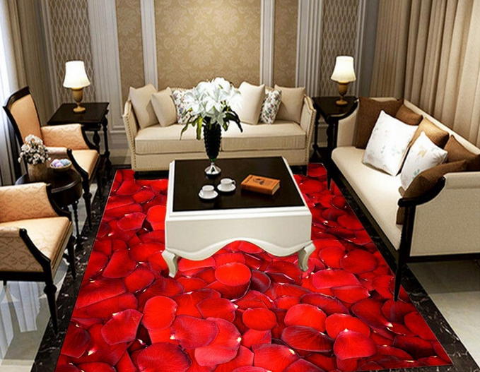 3D Rose Petals 075 Floor Mural Wallpaper AJ Wallpaper 2