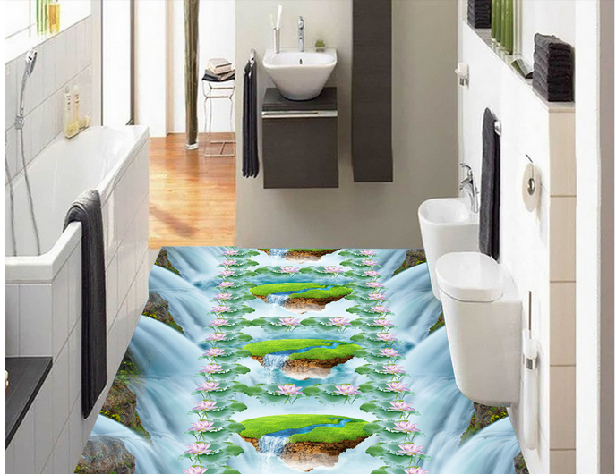 3D River Water 139 Floor Mural Wallpaper AJ Wallpaper 2