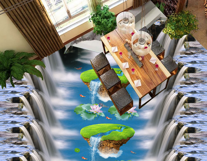 3D Lake Water 162 Floor Mural Wallpaper AJ Wallpaper 2