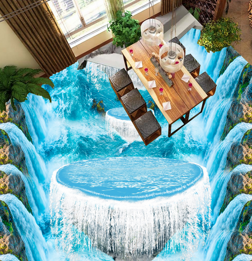 3D River Water 164 Floor Mural Wallpaper AJ Wallpaper 2