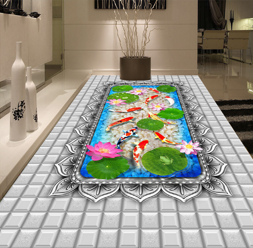3D Small Fish 086 Floor Mural Wallpaper AJ Wallpaper 2