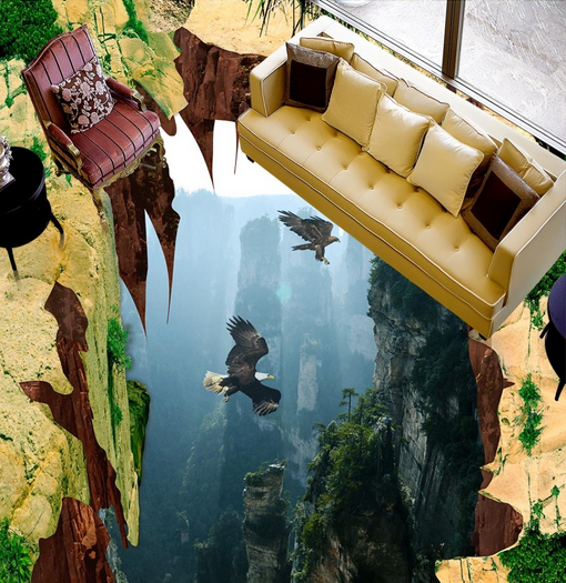 3D Eagle Flying 119 Floor Mural Wallpaper AJ Wallpaper 2