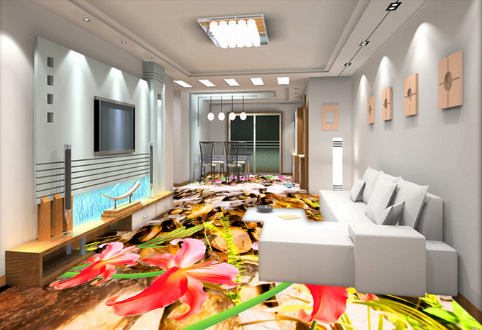 3D Blue Butterfly 125 Floor Mural Wallpaper AJ Wallpaper 2