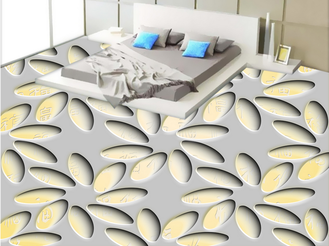 3D Stone Flower 111 Floor Mural Wallpaper AJ Wallpaper 2