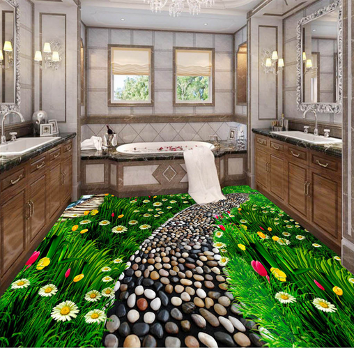 3D Garden Trail 034 Floor Mural Wallpaper AJ Wallpaper 2