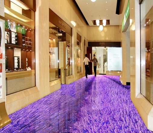 3D Lavender 115 Floor Mural Wallpaper AJ Wallpaper 2
