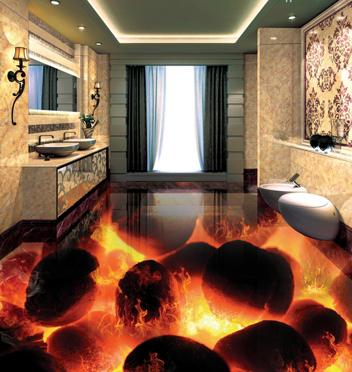 3D Magma 045 Floor Mural Wallpaper AJ Wallpaper 2
