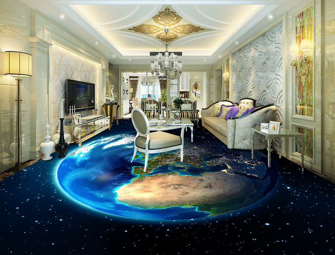 3D Earth 206 Floor Mural Wallpaper AJ Wallpaper 2