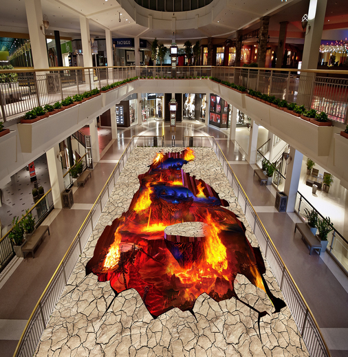 3D Combustion 059 Floor Mural Wallpaper AJ Wallpaper 2