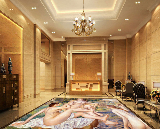 3D People 072 Floor Mural Wallpaper AJ Wallpaper 2