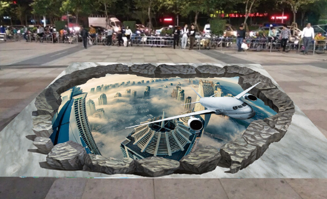 3D Aircraft 220 Floor Mural Wallpaper AJ Wallpaper 2