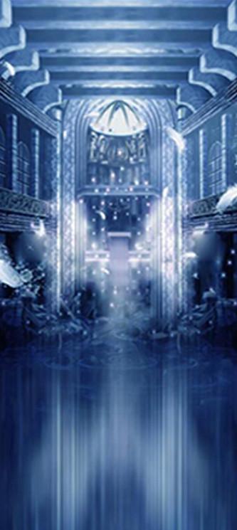 3D chandelier blue future door mural Wallpaper AJ Wallpaper